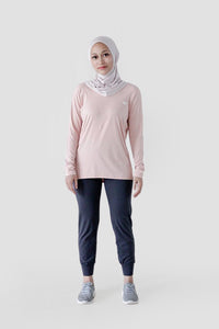 Modest in Pastel Pink and Indigo SET